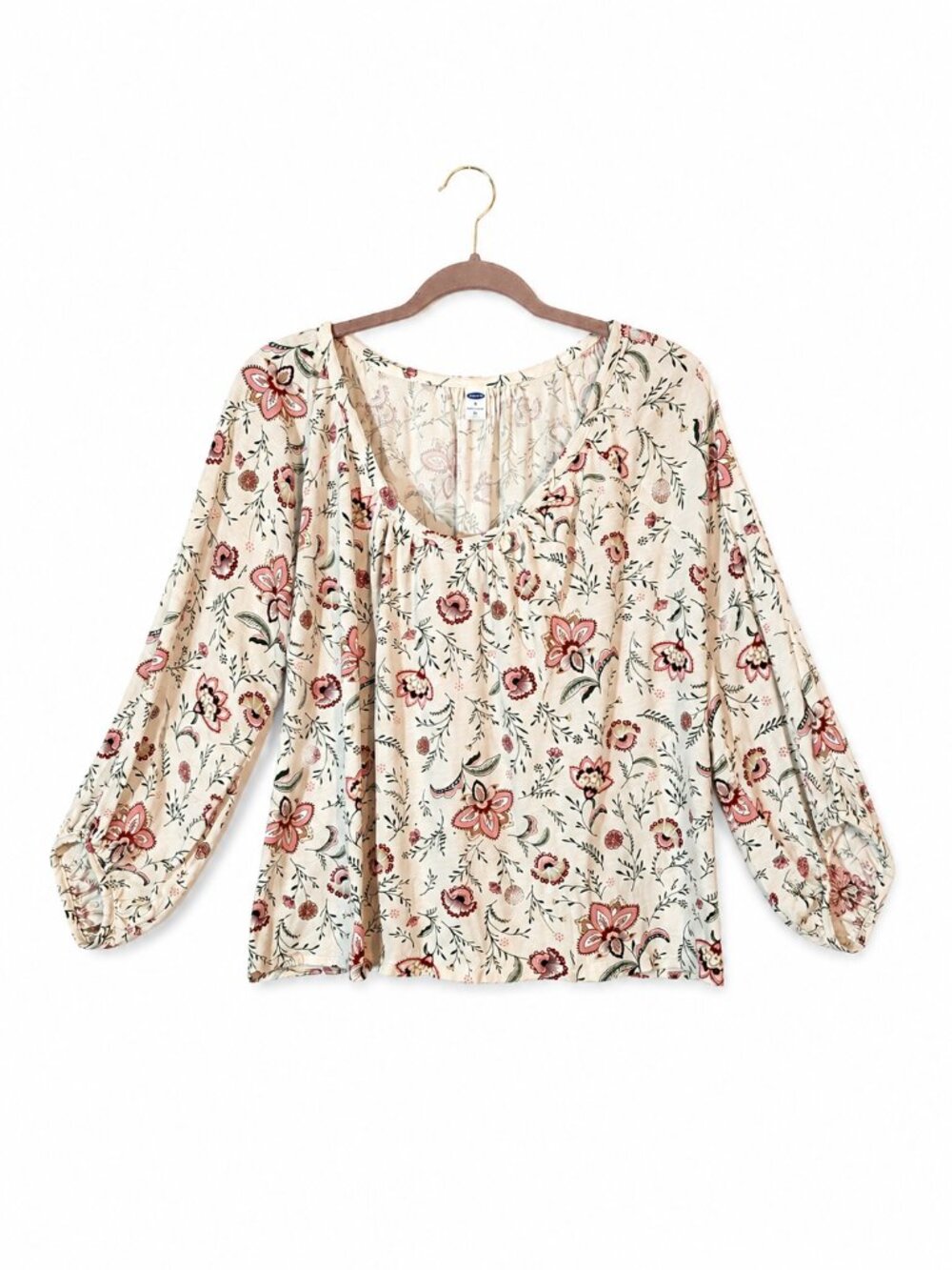 Old Navy Floral Peasant Blouse | 100% Rayon | XL